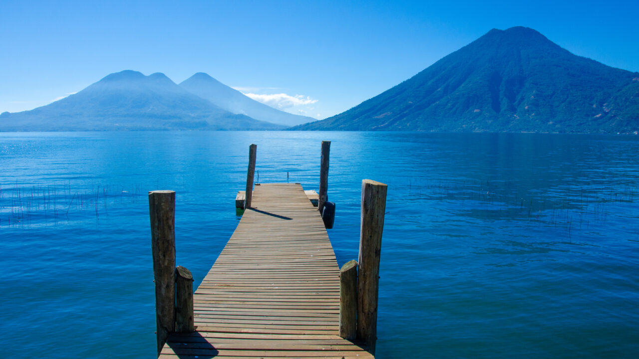 Lake Atitlan in the highlands of Guatemala
