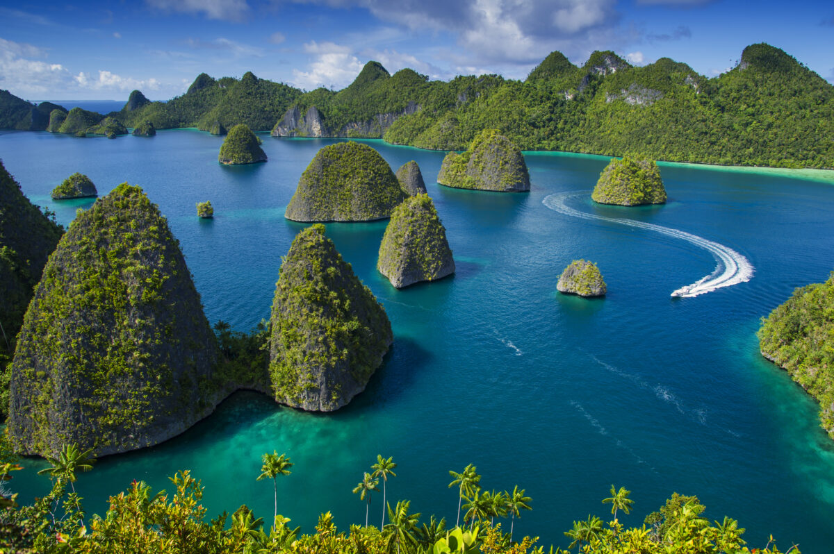 aerial of Raja Ampat, Indonesia
