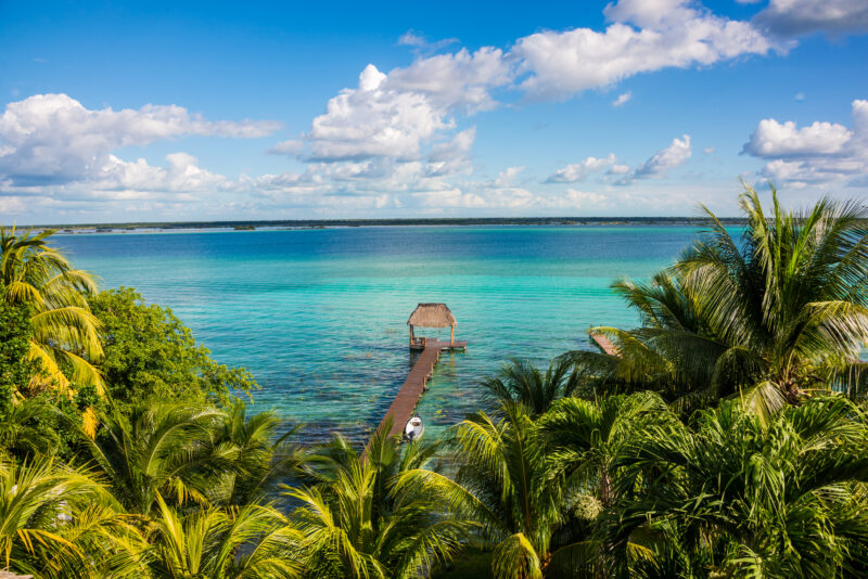 Bacalar Lake at caribbean, Quintana Roo Mexico