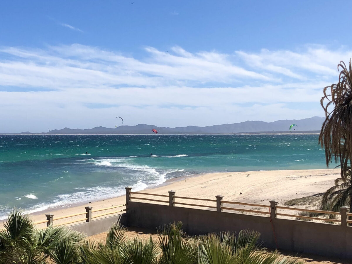 Kite surfing at La Ventana