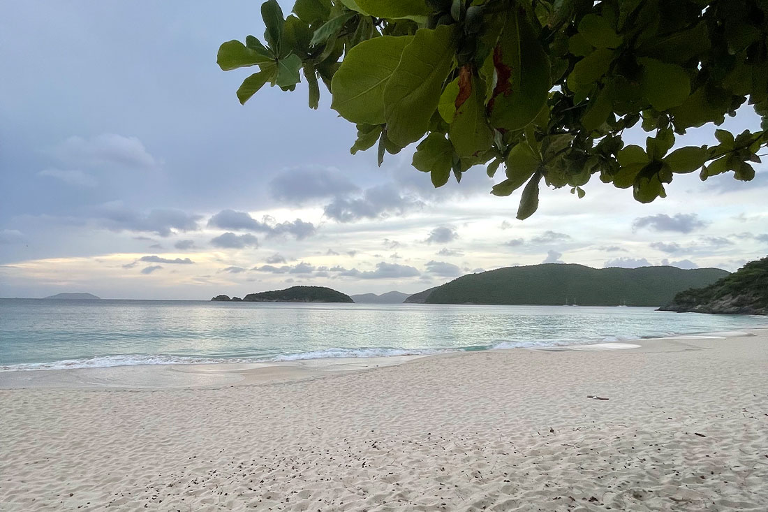 View from beach Cinnamon Bay