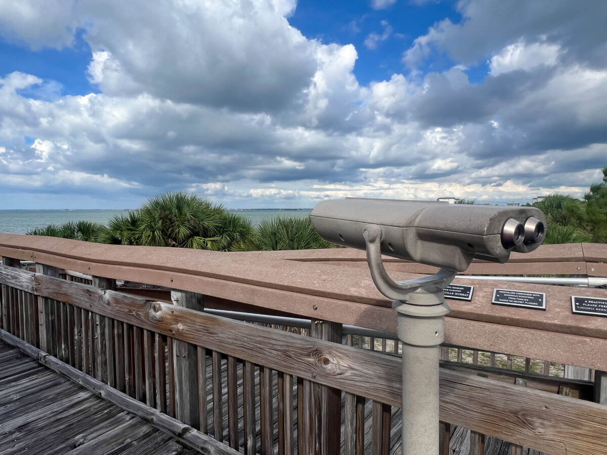 Viewing Scope on Overlook_Honemoon Island State Park_Dunedin Florida