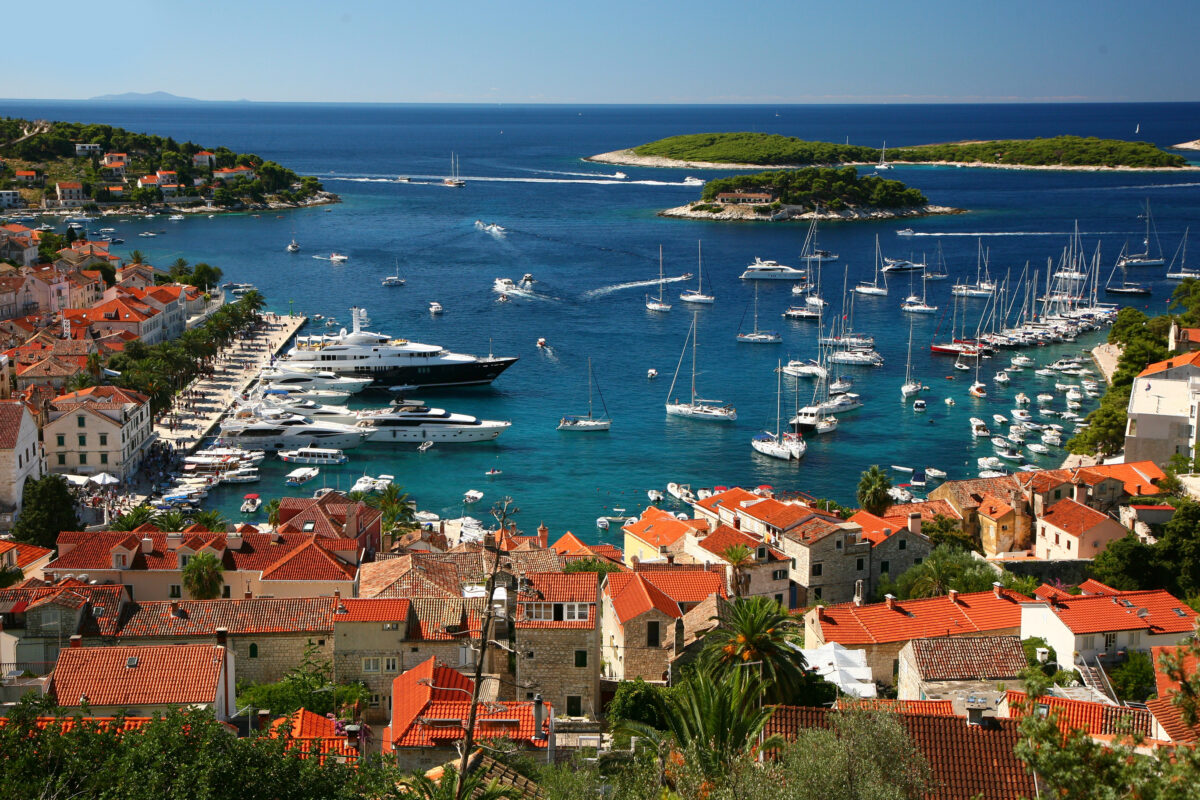 Island in adriatic sea named hvar