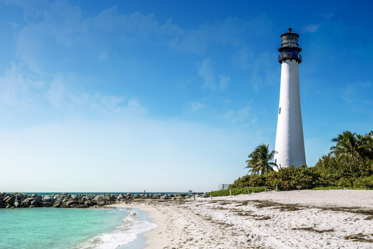 Cape Florida Lighthouse, Key Biscayne, Miami, Florida, USA