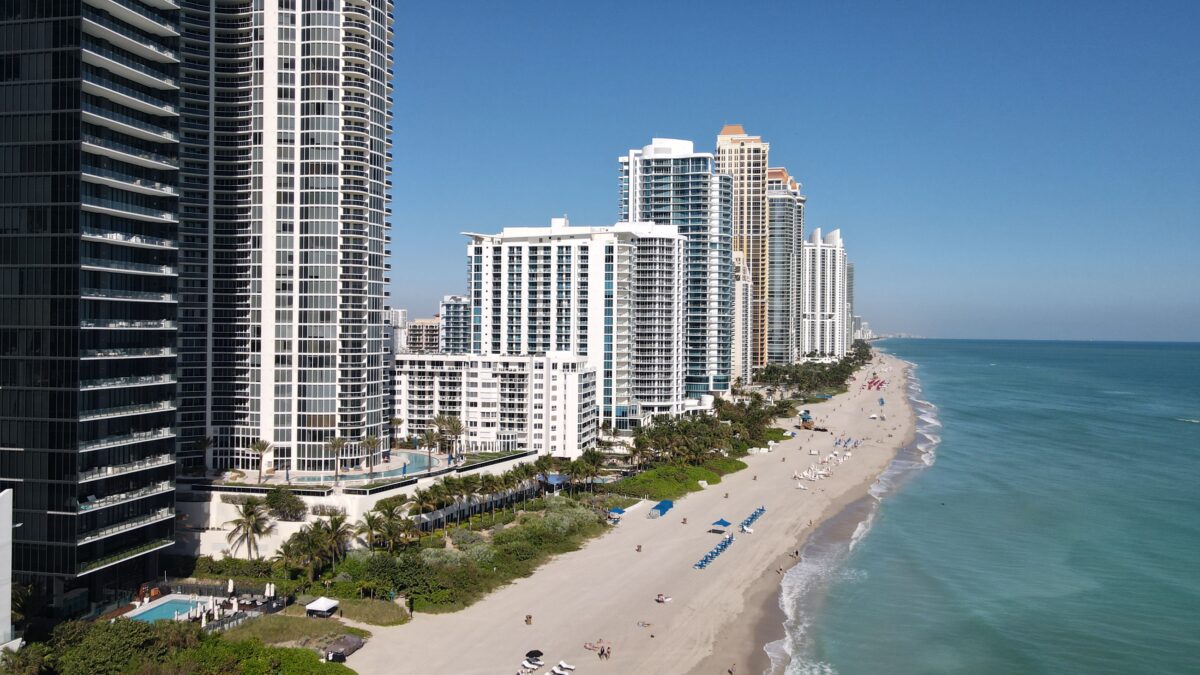 aerial of Sunny Isles Beach, Florida