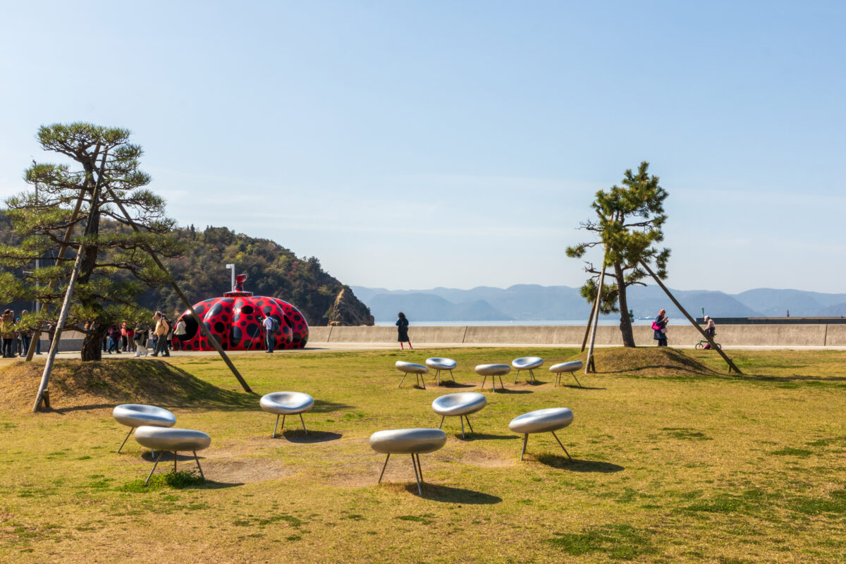 Public outdoor sculpture on Naoshima Art Island in Kagawa, Japan