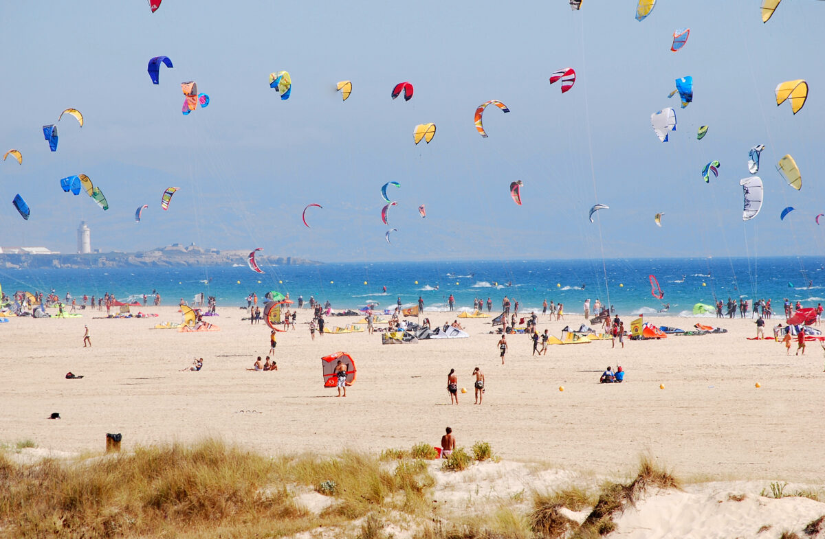 The sky near Tarifa, kiters paradise