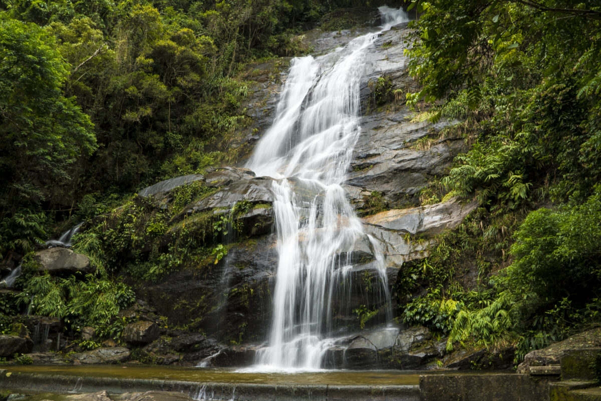 Rio De Janeiro Brazil Waterfall in Tijuca Forest