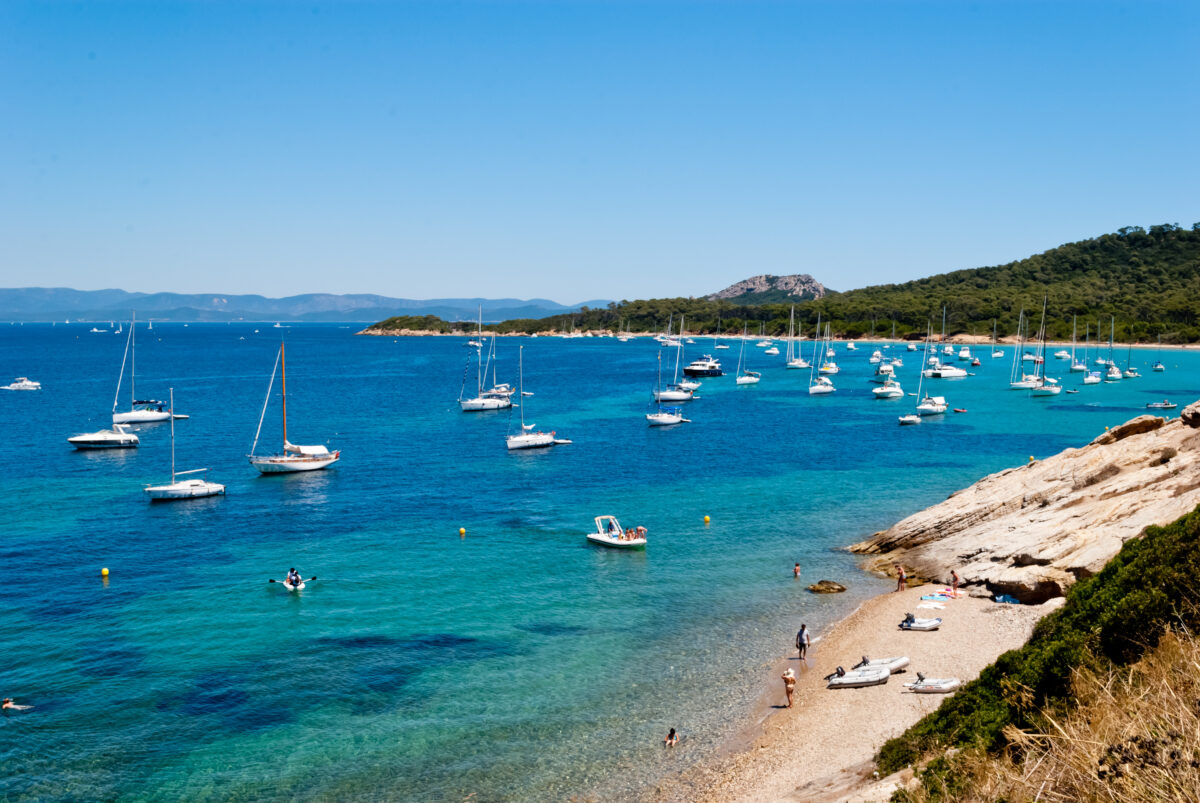 Porquerolles Island, France beach and landscape