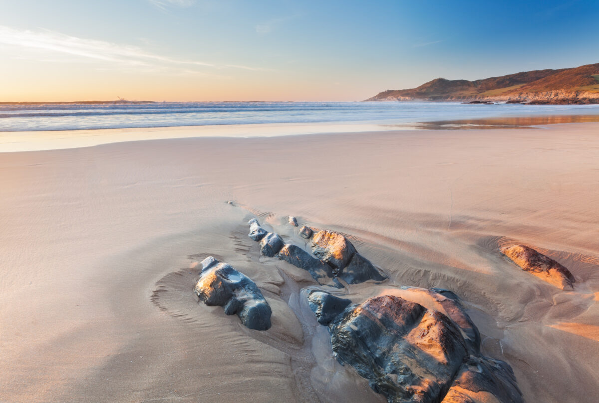 Beautiful Combesgate Beach near Woolacombe Devon England UK