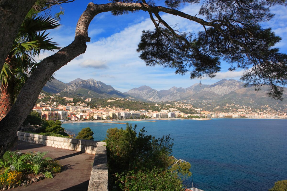 View of Menton, French Riviera