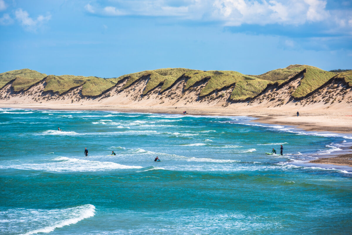 North sea beach, Jutland coast in Denmark.