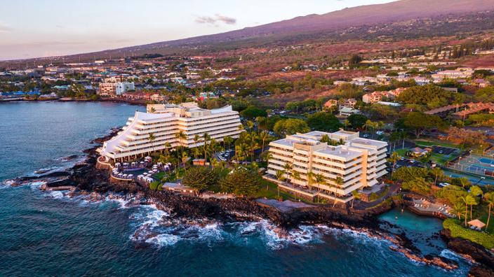 aerial of Royal Kona Resort