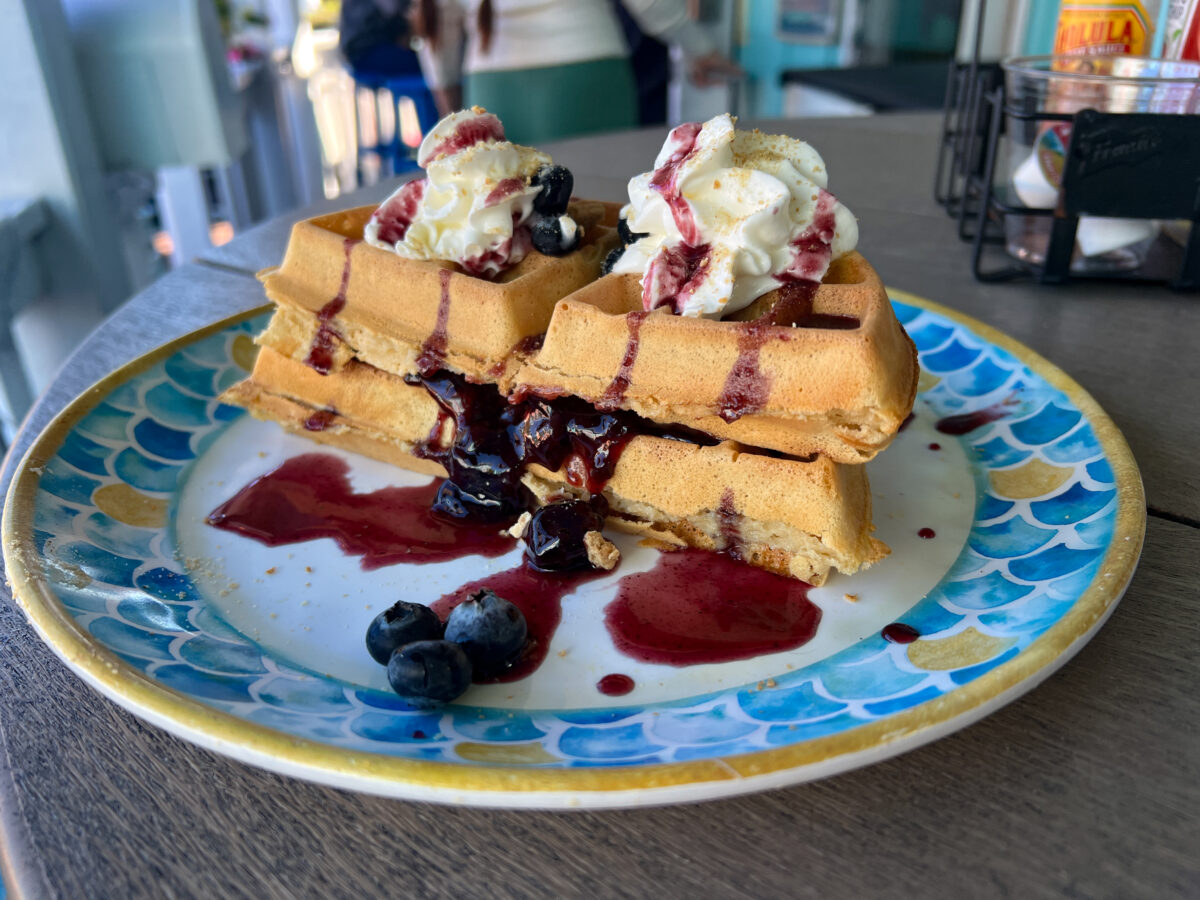 Blueberry Pie Waffle_The Mermaid Cafe_New Smyrna Beach_Florida