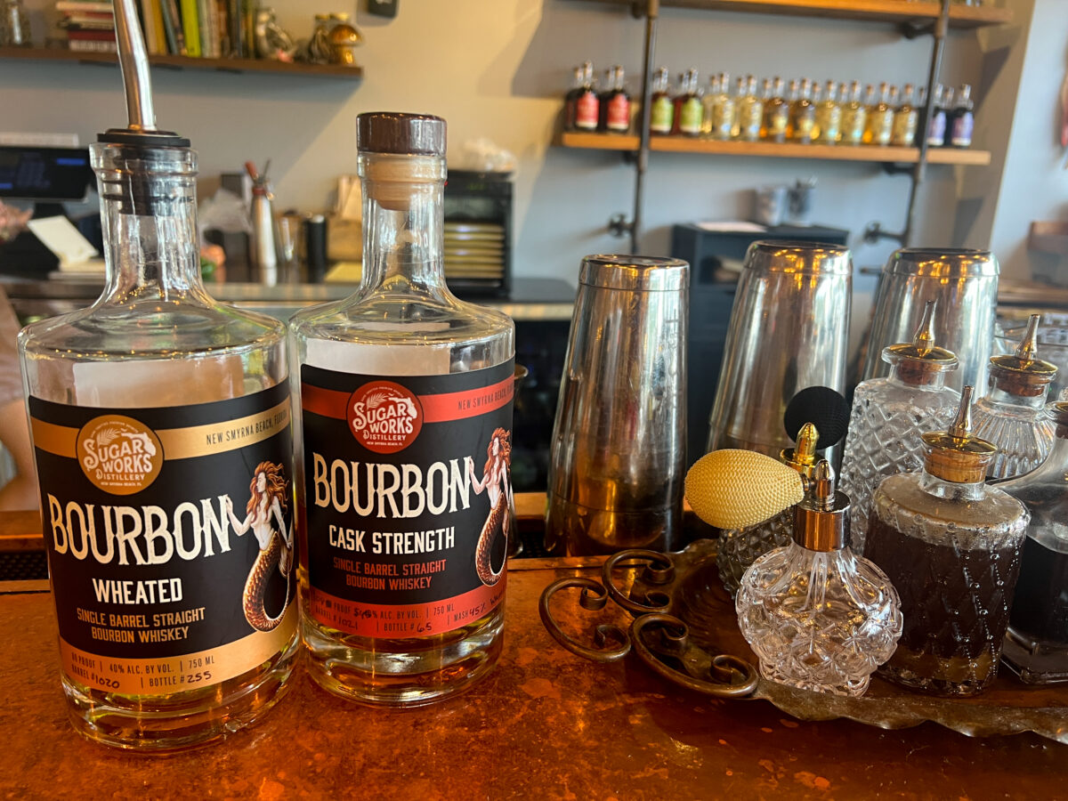bourbon bottles_Sugar Works Distillery_New Smyrna Beach_Florida