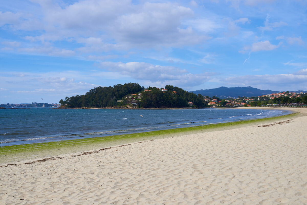 Natural beach in Baiona, Galicia