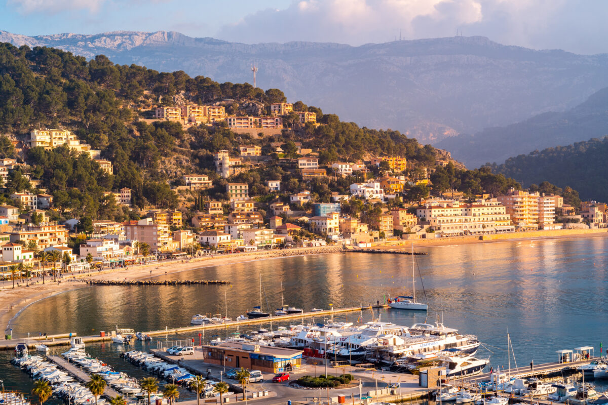Port de Soller at sunset, Majorca (spain)
