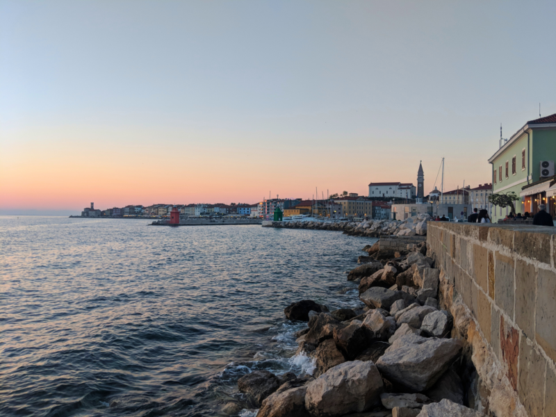 Piran sunset view
