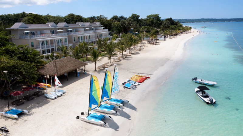 aerial of beach at Beaches Negril