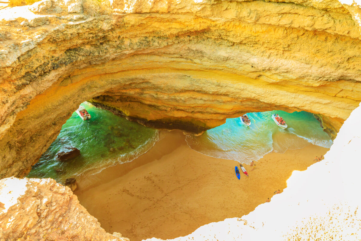 Benagil Cave boat trips. Algarve coast, Portugal