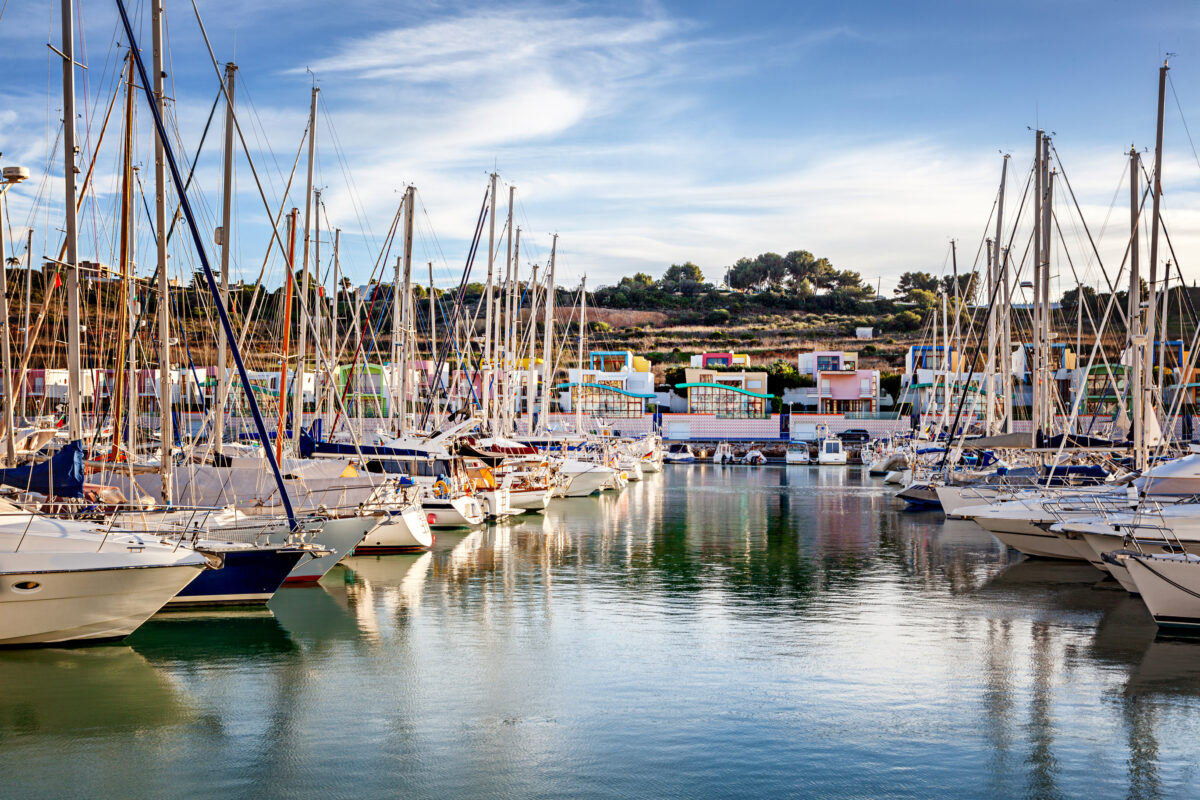 Port in the bay of Albufeira, Portugal