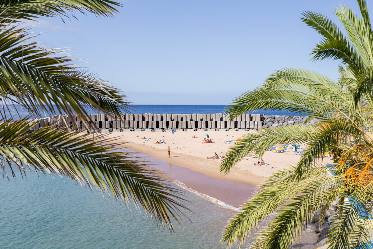 Calheta Beach on Madeira Island, Portugal
