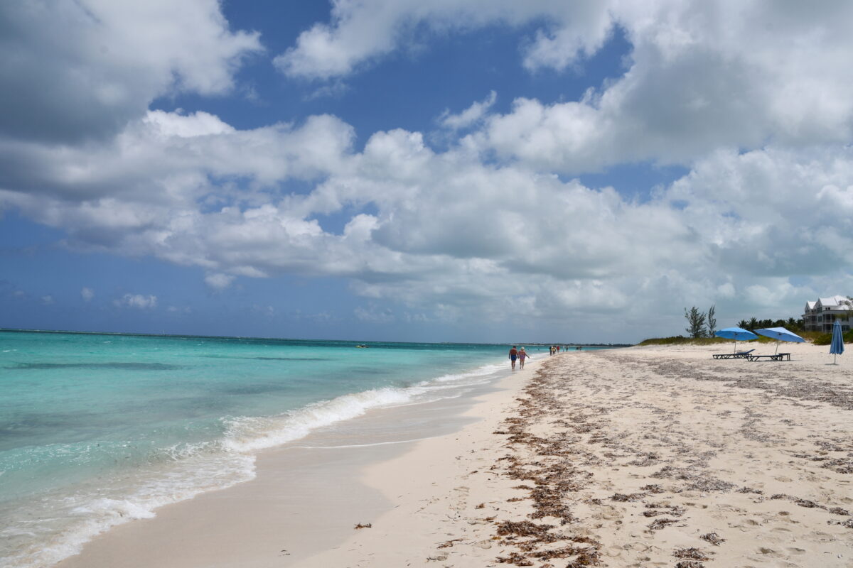Long Bay Beach at Providenciales in the Turks and Caicos Islands