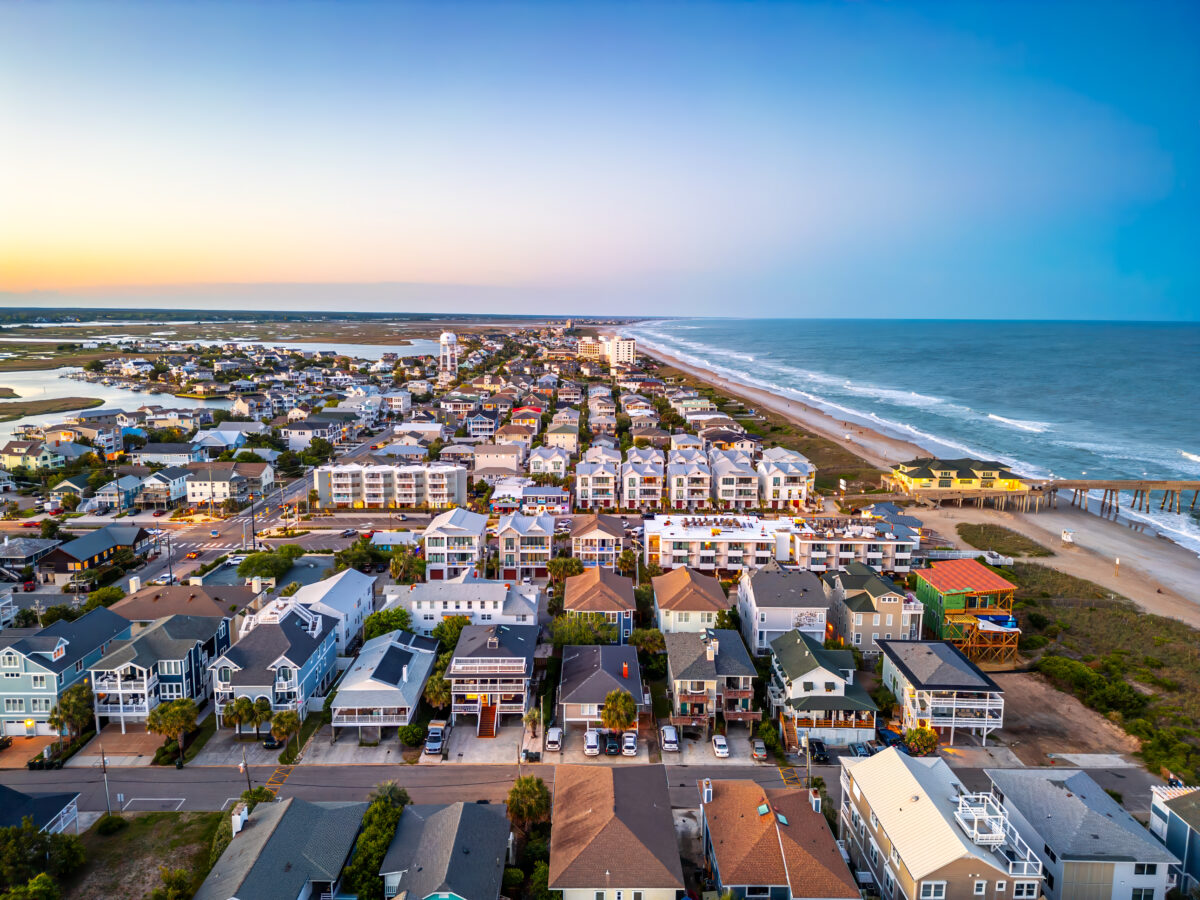 Wrightsville Beach, North Carolina, USA at dusk