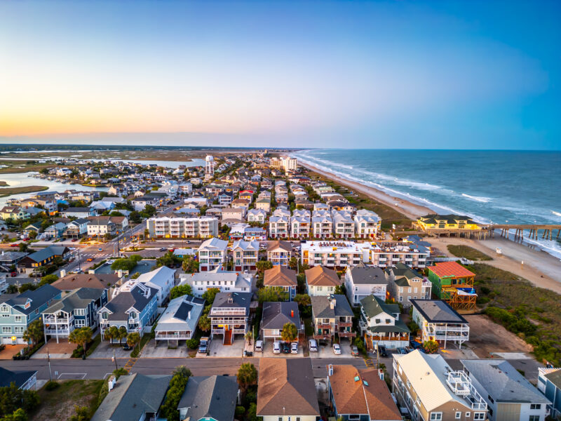 Wrightsville Beach, North Carolina, USA at dusk