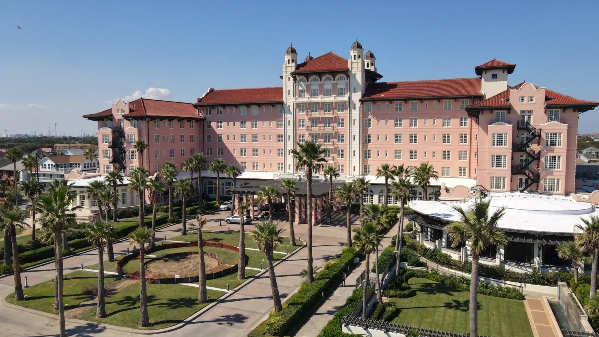 aerial of Grand Galvez Resort, Autograph Collection