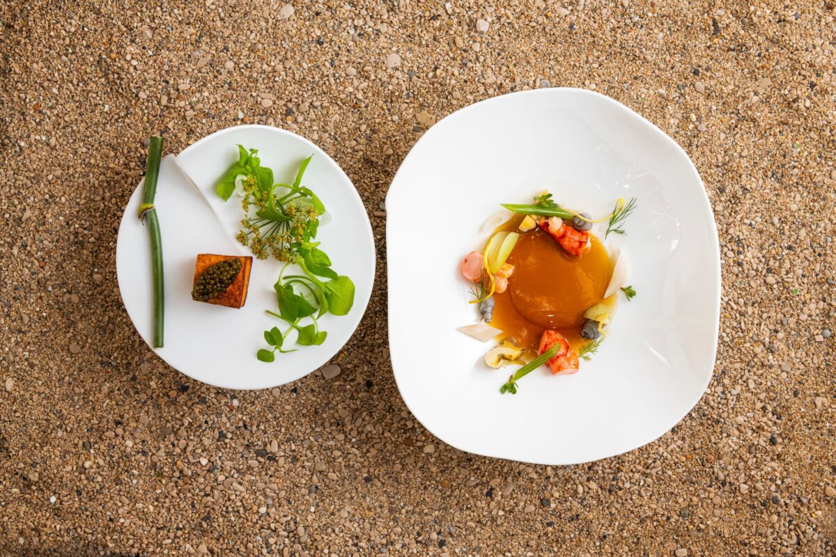 plated dish at La Villa Madie