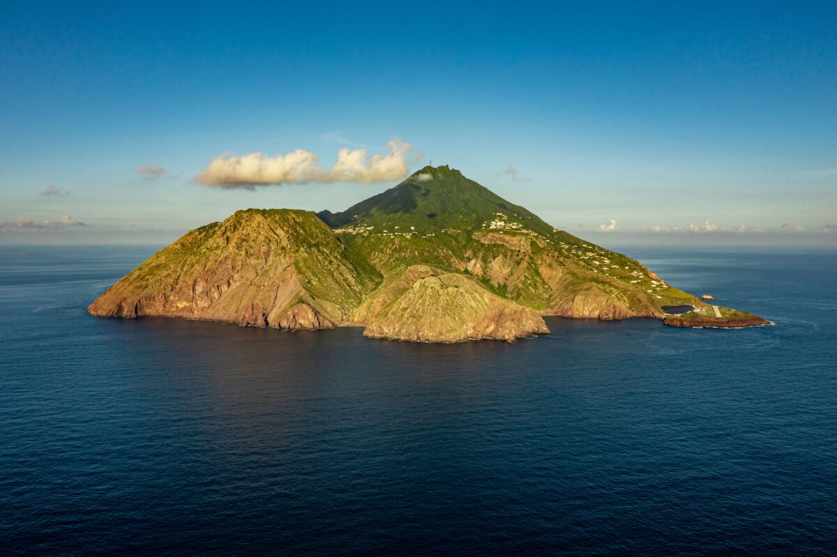 aerial view of Saba