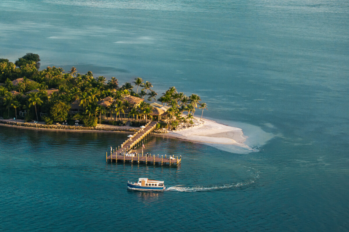 aerial view of Little Palm Island, Florida