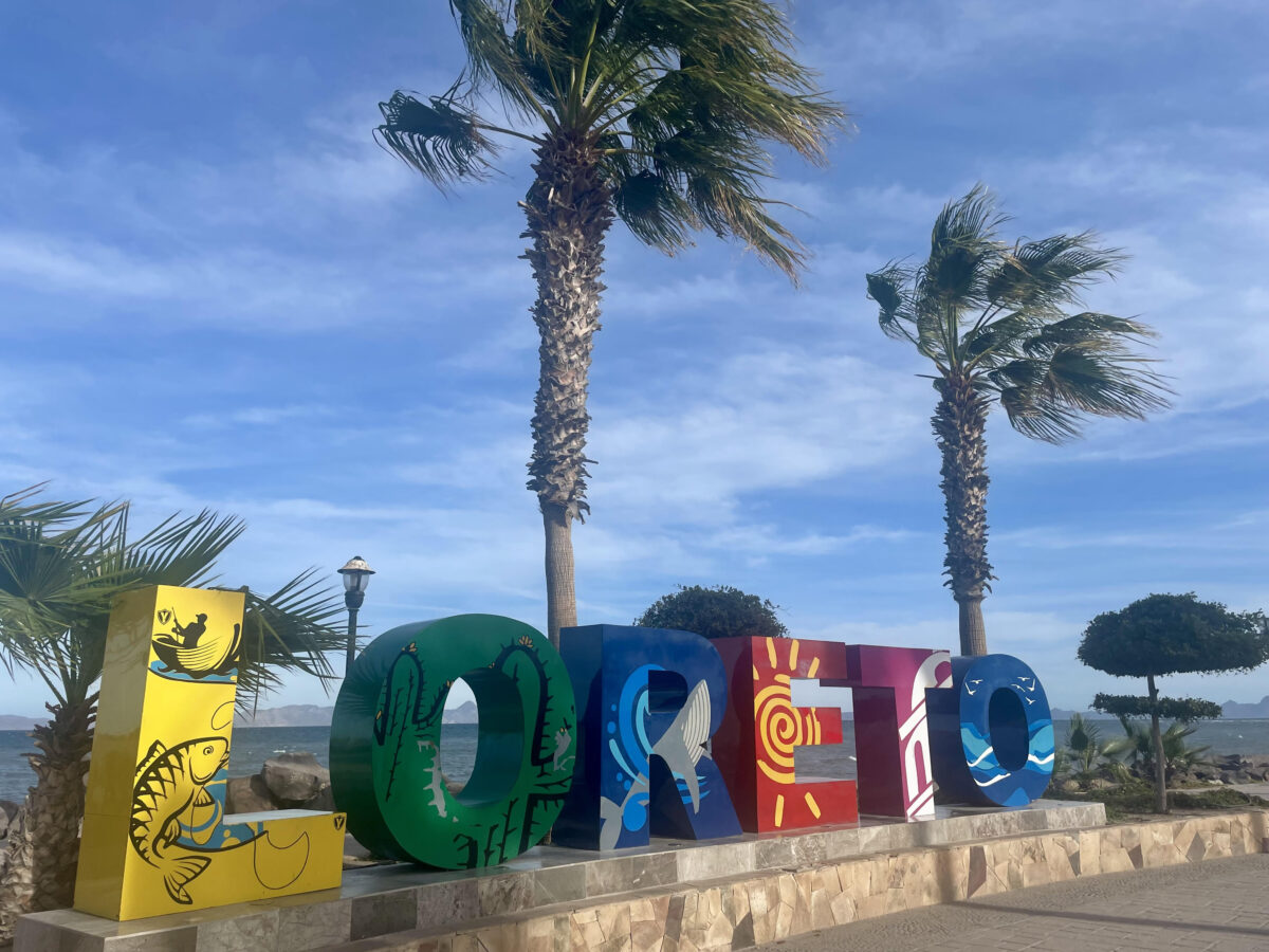 colorful sign at Loreto, Mexico