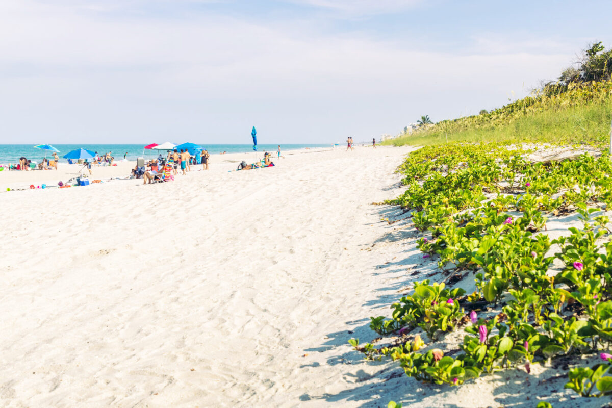 People on the beach at Vero Beach, Florida