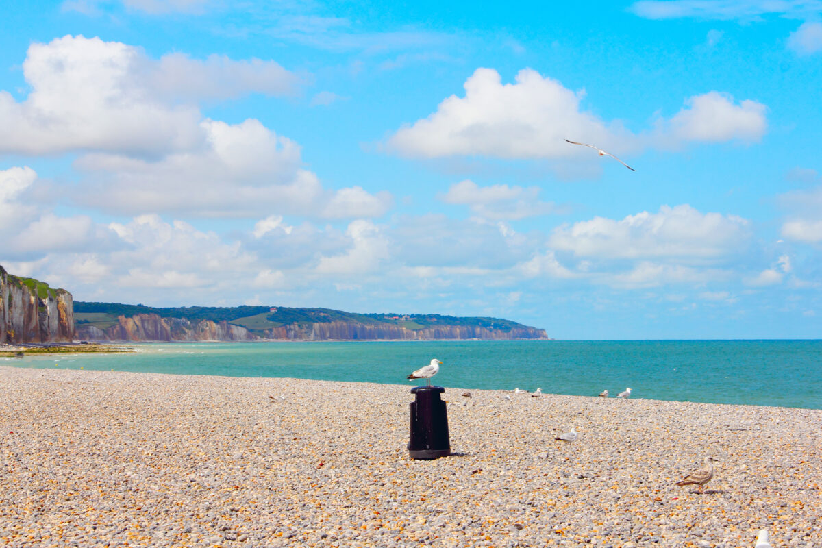 Cliffs and beach in Dieppe