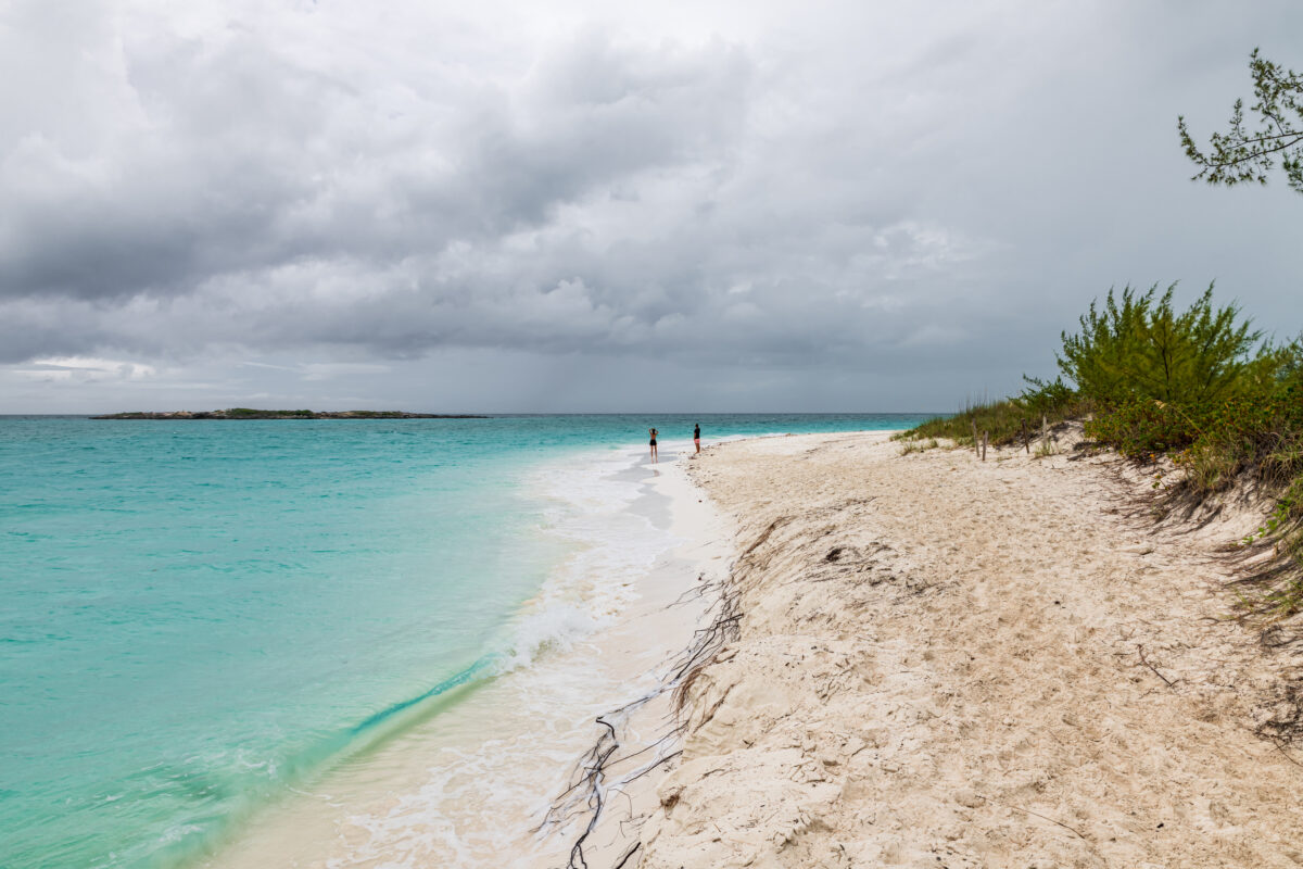 Tropic of Cancer beach during a cloudy day Exuma, Bahamas