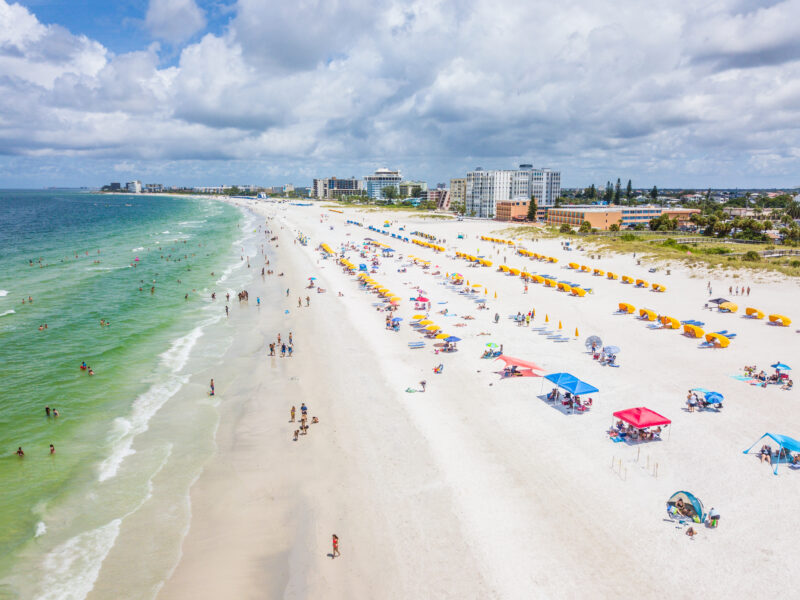 aerial of St. Pete Beach Florida
