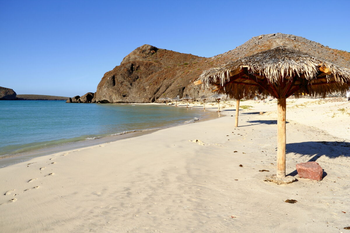 Balandra beach in la paz city, baja california, mexico