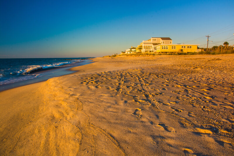 The beach at sunrise at Edisto Beach, South Carolina