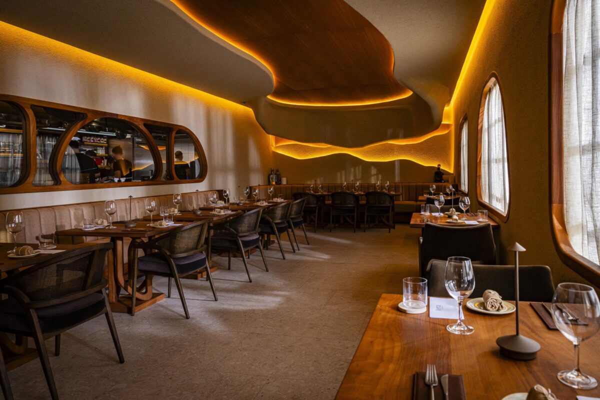 modern indoor dining space at Terra