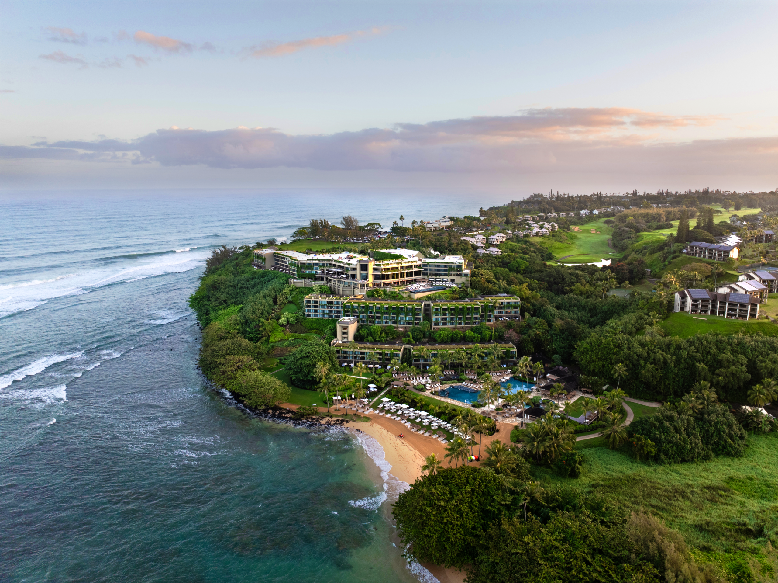 aerial of 1 Hotel Hanalei Bay, Kauai