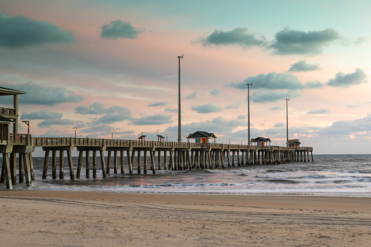 Fishing Pier in Atlantic Ocean Outer Banks Nags Head North Carolina