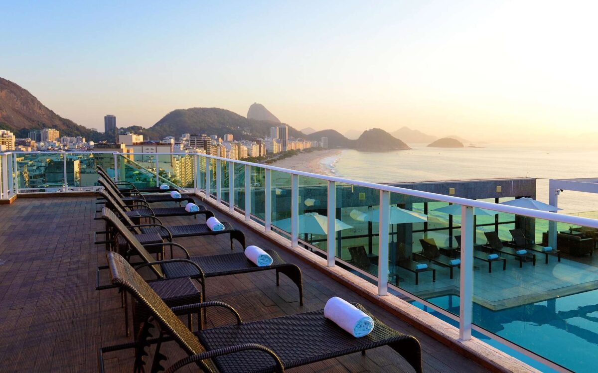 outdoor terrace at Pestana Rio Atlântica