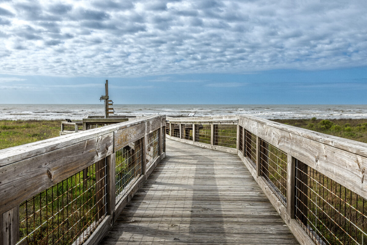 The pier at the Sea Rim State Park in Port Arthur, Texas