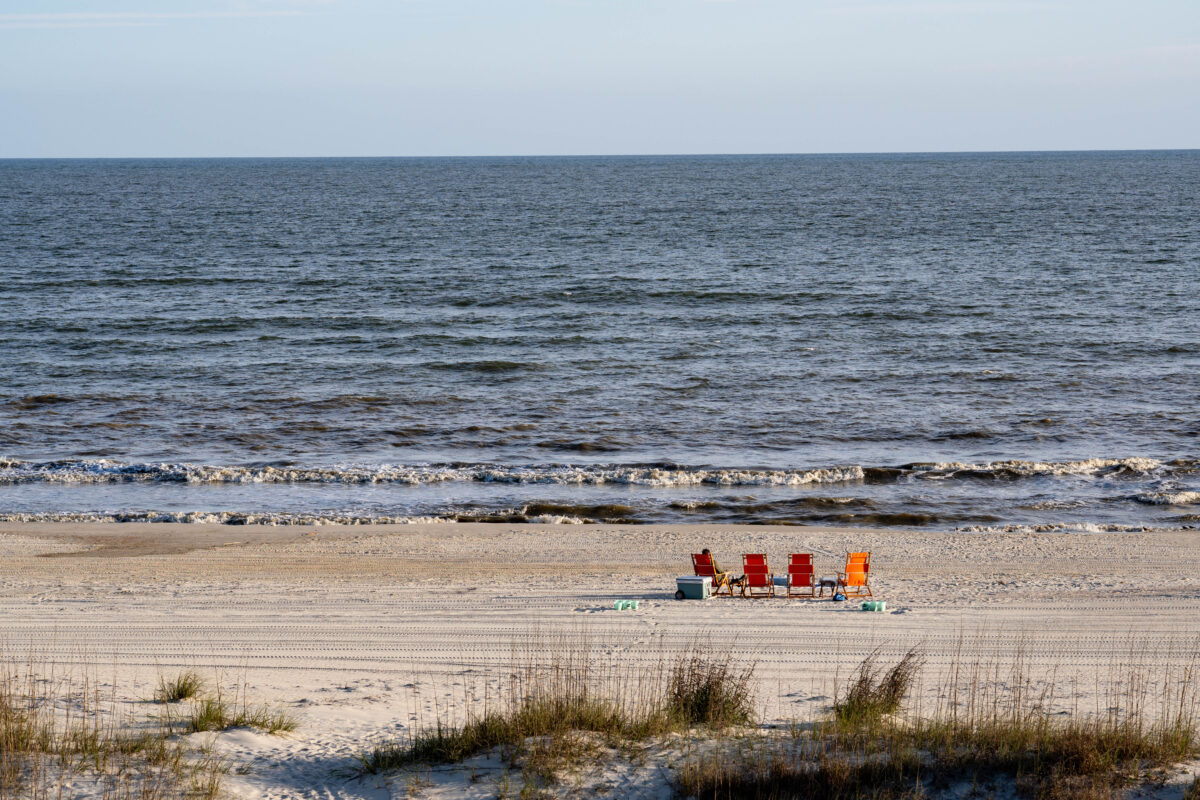 Chairs and cooler sitting on the beach_Indian Pass_Port St Joe_Florida_Brandy Jo Hastings_