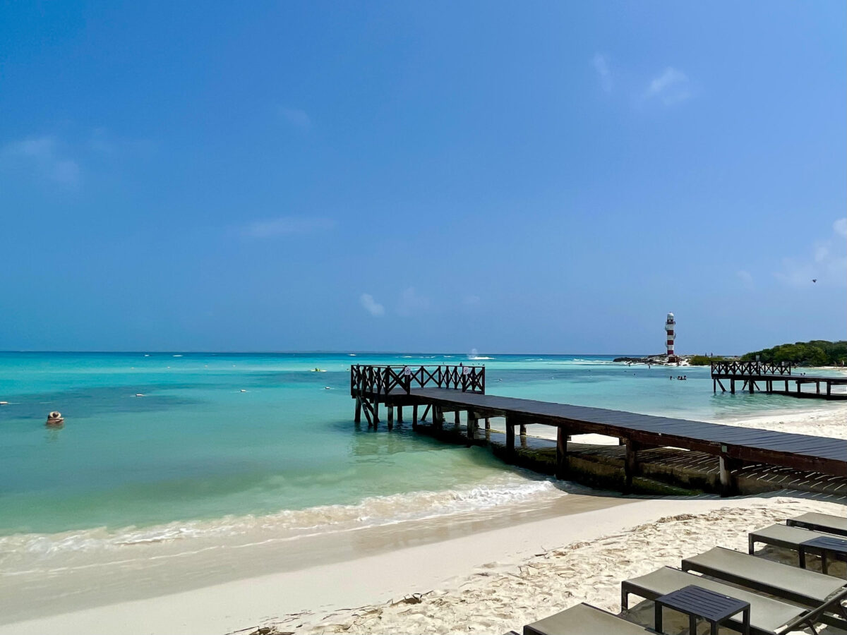 Hyatt Ziva Cancun pier lighthouse