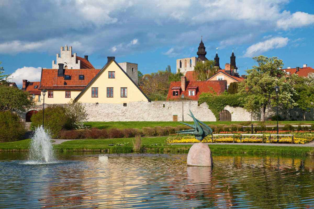 Ancient Visby city at Gotland, Sweden