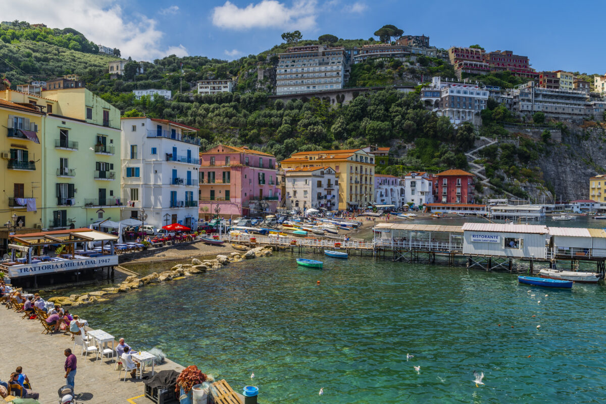 The city of Positano, on the Amalfi coast, Italy.