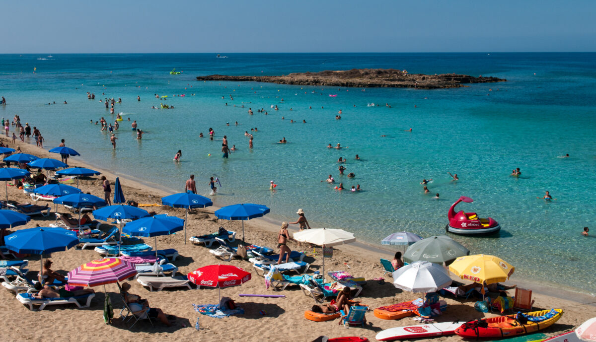 Beach at Protaras , Cyprus. 